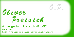oliver preisich business card